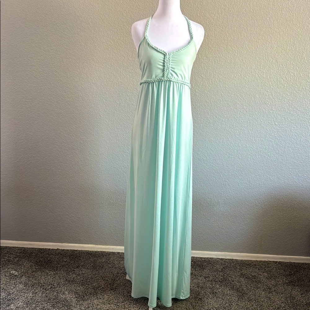 Soybu Mint Green Halter Neck Sleeveless Maxi Dress - Picture 2 of 8